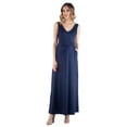 thumbnail image 3 of Maternity V Neck Sleeveless Pocket Maxi Dress, 3 of 4