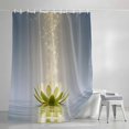 thumbnail image 3 of Shower Curtains for Bathroom, Zen Meditation Lotus Floral Waterproof Fabric Shower Curtain, Green Floral Modern Art Decorative Bathroom Curtain for Bathtub, 72"x84", No Hooks Included, 3 of 9
