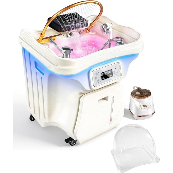 Chantmo Massage Salon Equipment Height Adjustable Water Circulation 60L Clean 30L Waste Tank 4 Swivel Casters for Home Salon Use