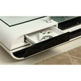 thumbnail image 2 of Bowery Hill 63" Glass Top TV Stand in White, 2 of 2