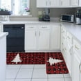 thumbnail image 4 of Kitchen Rug Mat Christmas Tree Buffalo Plaid Snowflake, Set of 2, Anti-Fatigue Non-Skid Washable Kitchen Runner Rugs, Winter Checkered Farmhosue Soft Rug for Kitchen, Floor, Front of Sink, Laundry, 4 of 6