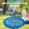 thumbnail image 2 of 67in Sprinkler for Kids Outdoor Wading Splash Swimming Mat Pool Pad Inflatable Water Toys for Learning with Animals Alphabet, 2 of 8