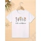 thumbnail image 1 of Girls' Short Sleeve T-Shirt - White Cartoon Wildflowers Print with "Little Wildflower" Script, Soft Breathable Knit Fabric, Casual Crew Neck Summer Top, Machine Washable, Easycare Tee, 1 of 6