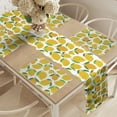 thumbnail image 2 of Ambesonne Lemons Table Runner & Placemats, Energetic Colors Citrus Art, Placemat 4 pcs + Runner 16"x72", Earth Yellow White Green, 2 of 2
