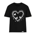 thumbnail image 5 of Sentmoon Hauts pour Femmes Vêtements pour Femmes Mode Décontractée pour Dames T-Shirt Imprimé Col Rond à Manches Courtes Mode Urbaine pour Usage Quotidien Décontracté S, 5 of 5
