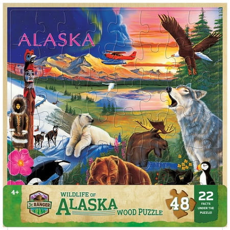 MasterPieces 48 Piece Jigsaw Puzzle for Kids - Alaska Wildlife - 12 x12