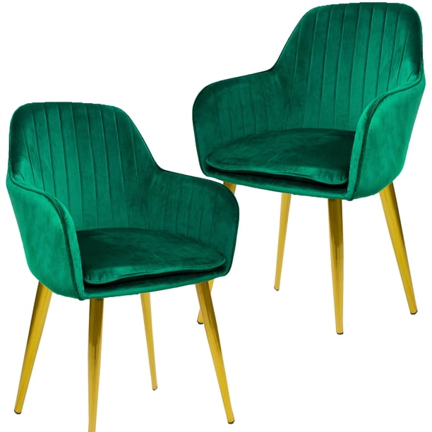 Set 2 Sillones Eames Tapizados Vintage Rack & Pack Silla Sala Brazos Verde Terciopelo