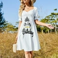 thumbnail image 2 of It's My Birthday Shirt Happy Birthday Sleeveless Dress Bridesmaid dress woman Evening dresses summer dresses, 2 of 6
