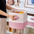 thumbnail image 5 of fyigbion RUNKA Storage Cube Baskets - 3 Pack - 11 inch Square Baskets for Closet  Woven Bins - Ideal for Toy Storage | White, 5 of 14