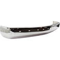 thumbnail image 2 of Bumper Compatible with Chevrolet C/K Full Size Pickup 1988-2002 Face Bar Chrome with Impact Strip and Pad Holes, 2 of 5