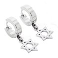 thumbnail image 2 of Par de Pendientes Hexagonales de material acero Inoxidable con Aro Colgante WeddingJewelry 4mm, 2 of 4