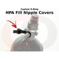 thumbnail image 5 of Captain O-Ring Paintball Fill Nipple Covers 10 Pack w/ Bonus Captain O-Ring Microfiber Cloth For Compressed Air HPA Tanks, 5 of 6