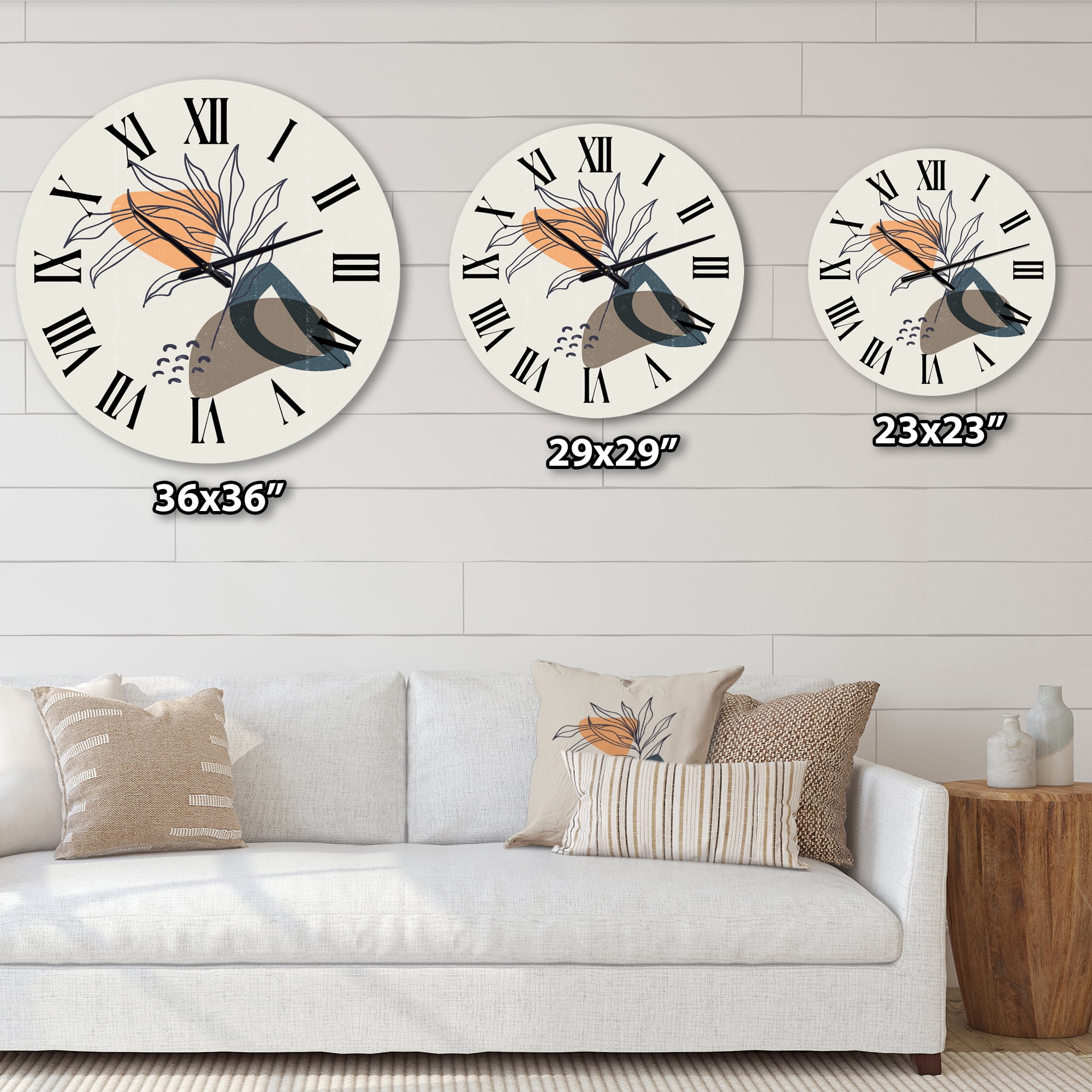 Designart 1 in Modern,Contemporary Wall Clock