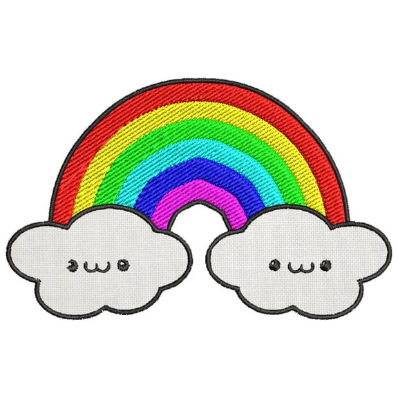 Rainbow Embroidered DIY Iron on or Sew-on Decorative Patch Badge Emblem Appliques Hippie BoHo 70's Peace Series