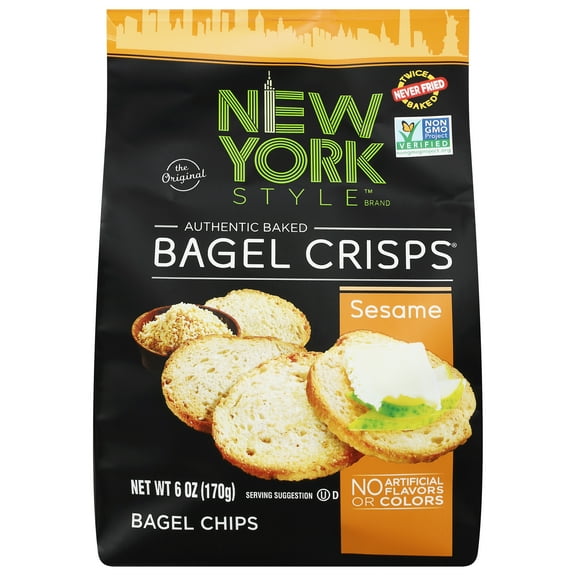 New York Style Sesame Bagel Crisps, 6oz Bag