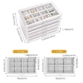 thumbnail image 4 of ProCase Joyero Organizador para Pendientes con 5 Cajones, Estuche para Pendientes Acrílico Transparente con Bandejas de Terciopelo Ajustables para Mujer - Gris, 5 Capas, 4 of 5