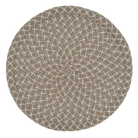 

Fennco Styles Woven Design Placemats 15 Inches Round Set of 4 Natural