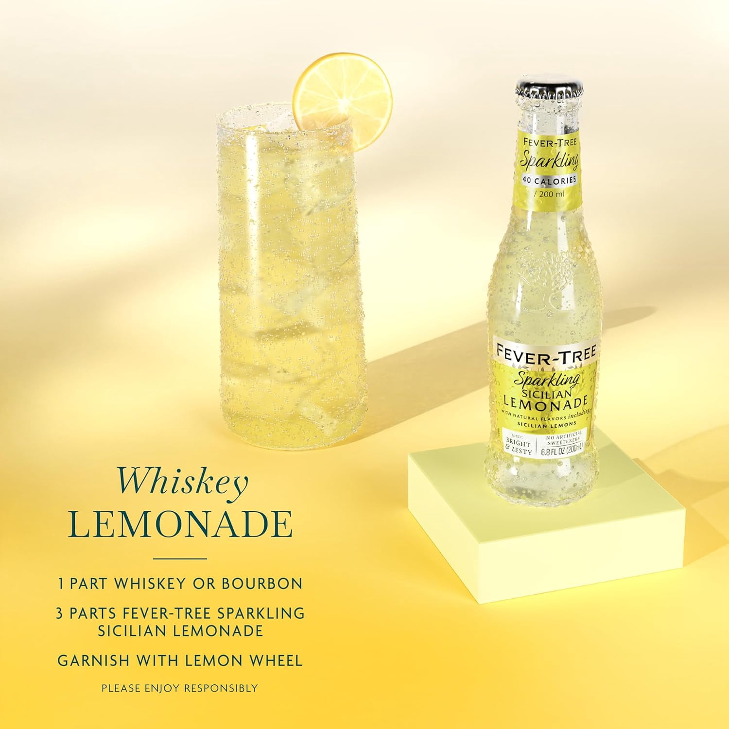 FEVER TREE - Sparkling Sicilian Lemon 4 Pack 27.2FO ( Pack of 6)