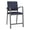 Castillo Batik Blue, variant on Newport Reception Waiting Room 24.5" Hip Chair / Charcoal Steel / Black