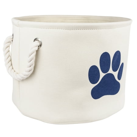 UPC: 0738215361868 | Polyester Pet Bin Paw Off White Round Medium 12x15x15