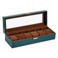 thumbnail image 3 of Caja de almacenamiento para exhibición de relojes, estuche para relojes a prueba de golpes, almohadillas extraíbles, estuche protector para relojes de Verde, 3 of 8