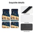 thumbnail image 4 of Fuzoiu Starry Sky Sleep White Bear Print Carpet Floor Mats for Car,Car Foot Mat Set,Universal Fit 4 Piece Mat Pad Set,Fits Most Cars Trucks Vans Sedans SUV Auto Carpet Mat Se, 4 of 7