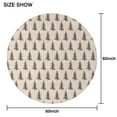 thumbnail image 6 of Brown Christmas Tree Pattern Round Tablecloth 60"x60",Wrinkle Wipeable Table Cloth for Kitchen Dining Room Picnic Patio Party, 6 of 6