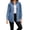 Dark Blue women's denim jacket a1, variant on Women's Fall Winter Collared Long Sleeve Denim Button Down Shacket Open Front Casual Jacket Solid Basic Tops Coats, Dark Blue M