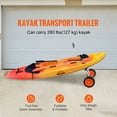 thumbnail image 2 of KFFKFF Chariot Robuste pour Canot, Supporte jusqu'à 280lbs, Rouleau de Kayak Facile à Détacher avec Roues Durables de 10 Pieds', Largeur Réglable et Rembourrage en Mousse, Convient aux Kayaks avec Trous de Drainage de 2,54mm+, 2 of 9