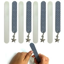 8 Pk Double Sided Nail Files Fingernail Washable Salon Boards Emery Manicure