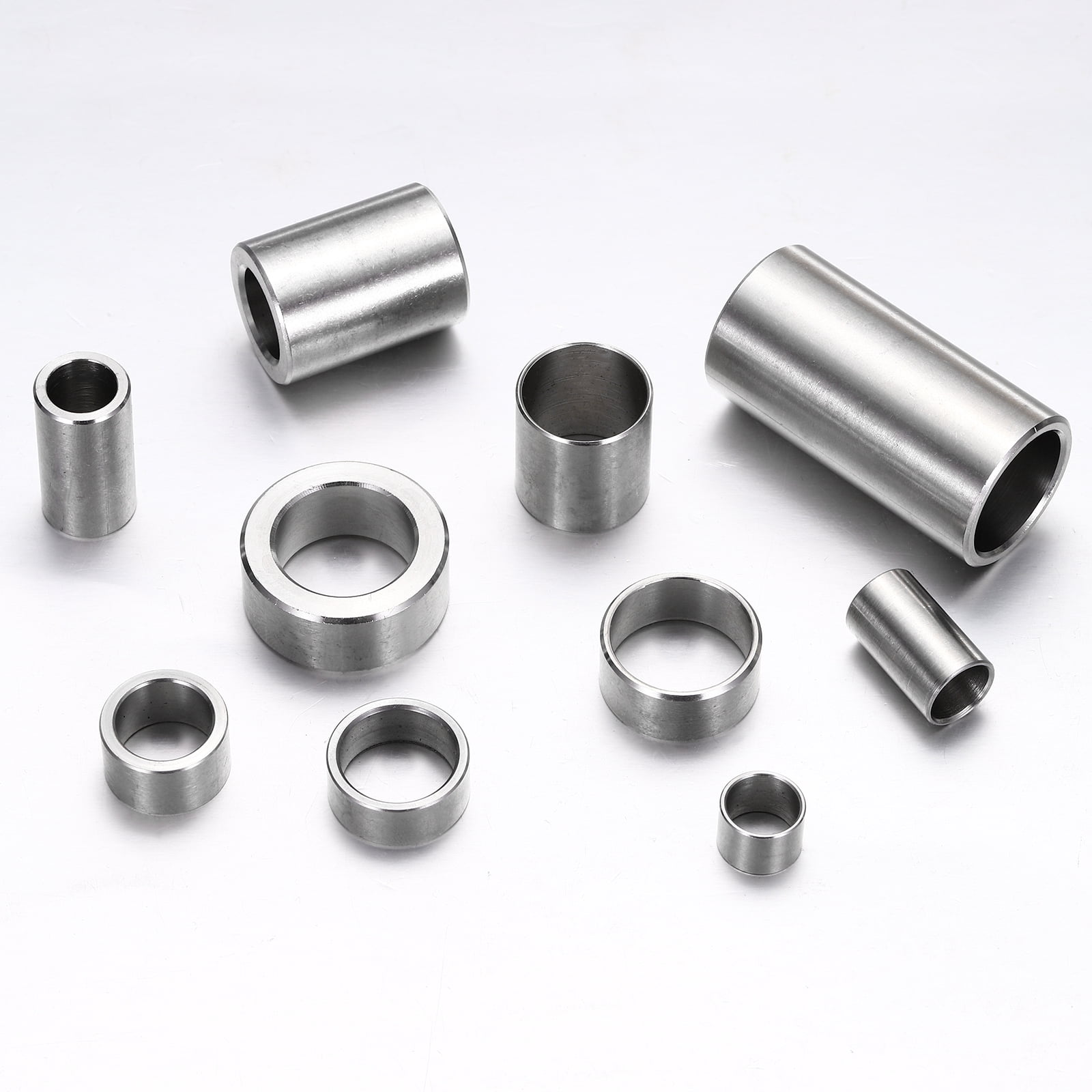 Uxcell 6pcs M14 Metal Spacers, 9/16" IDx7/8" ODx1.2" Length Stainless Steel Spacer Round Unthreaded Standoff Bushing Plain Finish for Screw Bolts, Silver 14x22x30mm