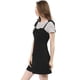 thumbnail image 2 of INSPIRE CHIC Vestido corto de tirantes con botones de ante sintético para mujer XS Negro, 2 of 7