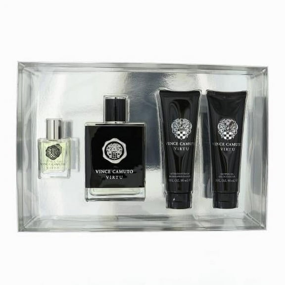Vince Camuto Virtu by Vince Camuto Gift Set for Men 4 Piece Gift Set - 3.4 Oz Eau De Toilette Spray