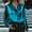 Blue, variant on Womens Long Sleeve Satin Silk Button Down Shirts Casual Work Business Smooth Blouse Gray XXL