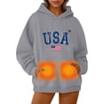 thumbnail image 4 of Chandail à Capuchon à Fermeture Éclair Extra Long Robe Décontractée Chandail à Capuchon Chandail en Molleton pour Femmes Chandail à Fermeture Éclair Tunique Tricotée Hiver Chandail à Capuche Chauffant pour Hommes et USB Température Constante Cinq Gris P, 4 of 7