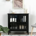 thumbnail image 2 of Costway Storage Buffet Cabinet Glass Door Sideboard Console Table Server Black, 2 of 11