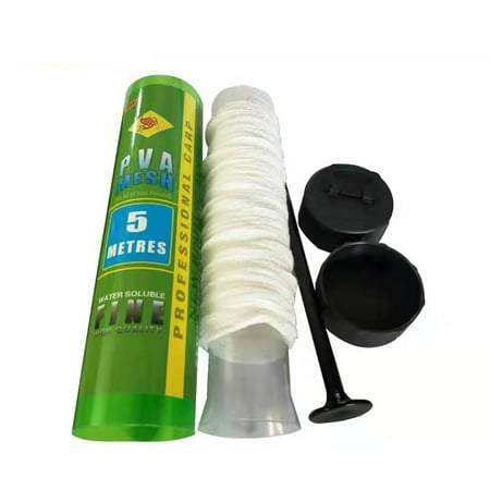 fankhu 5m Water Dissolving PVA Mesh Tube Net for Fishing Feeder Refill (2.5cm)