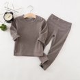 thumbnail image 1 of Pijamas de algodón para niños y niñas, ropa de dormir de color sólido, trajes de Navidad, otoño, 1 of 4