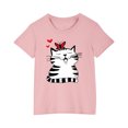thumbnail image 1 of RXIRUCGD 2025 Vêtements d'Été pour Enfants T-shirt Imprimé Mode Mignon Col Rond Manches Courtes, 1 of 5
