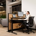 thumbnail image 2 of Luxor Beechwood Modular Wall Room Divider System - 70" W x 48" H, Freestanding, 2 of 7