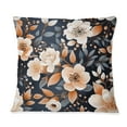 thumbnail image 3 of Designart "Peach Blossoms in Vintage Reverie" Floral Printed Throw Pillow, 3 of 5