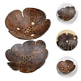 thumbnail image 6 of Tineasur Set of 2 Dark Brown Coconut Wood Bowls, Multipurpose Wooden Storage Dishes for Candy, Keys, Snacks, and Small Items, 6 of 6