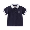 thumbnail image 3 of YOUYEDIAN Back to School Polo Shirt for Toddler Boys Kids Preppy Short Sleeve Collared School Uniform Soft Cotton T Shirts, 3 of 5