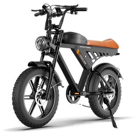 Movcan V30 Electric Bike for Adult, 1000W 20" Fat Tire 48V 15.6AH Removable Battery, 28MPH 7-Speed Disc Brake Off-Road Mountain Ebike UL2849