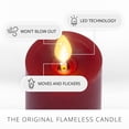 thumbnail image 3 of Vela LED sin llama Luminara Classic Slim Burgundy 5x11 cm, 3 of 7