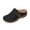 A-Black123, variant on Women Slippers Closed Toe Pu Upper Slides Metal Beads Decor Comfortable Casual Footwear For Summer Beach