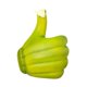 thumbnail image 2 of Estatua de plátano con gesto de pulgar hacia arriba, para gabinete, escritorio, regalo para amigos, decoración de escritorio Verde, 2 of 9