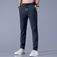 thumbnail image 2 of Multi-pocket Workwear Casual Pants Men's Spring Autumn Trendy Drawstring Stretch Straight Male Trousers Breathable Fitness Streetwear, 2 of 5