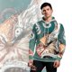 thumbnail image 2 of Sudadera con capucha de gran tamaño para hombre, ropa de calle suelta con estampado de trébol, cefalopod, Harajuku, ropa con bolsillo para el día de Santa Pa e Irlanda, 2 of 3