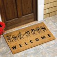 thumbnail image 5 of 16x24 Inch Front Door Mat Durable Coir Doormats Outdoor Mat for Front Door Summer Rug Outdoor Anti-Slip Mat Backing Front Doormat for Outside Patio Floor Entry Porch Garage Office, WELCOME, 5 of 8